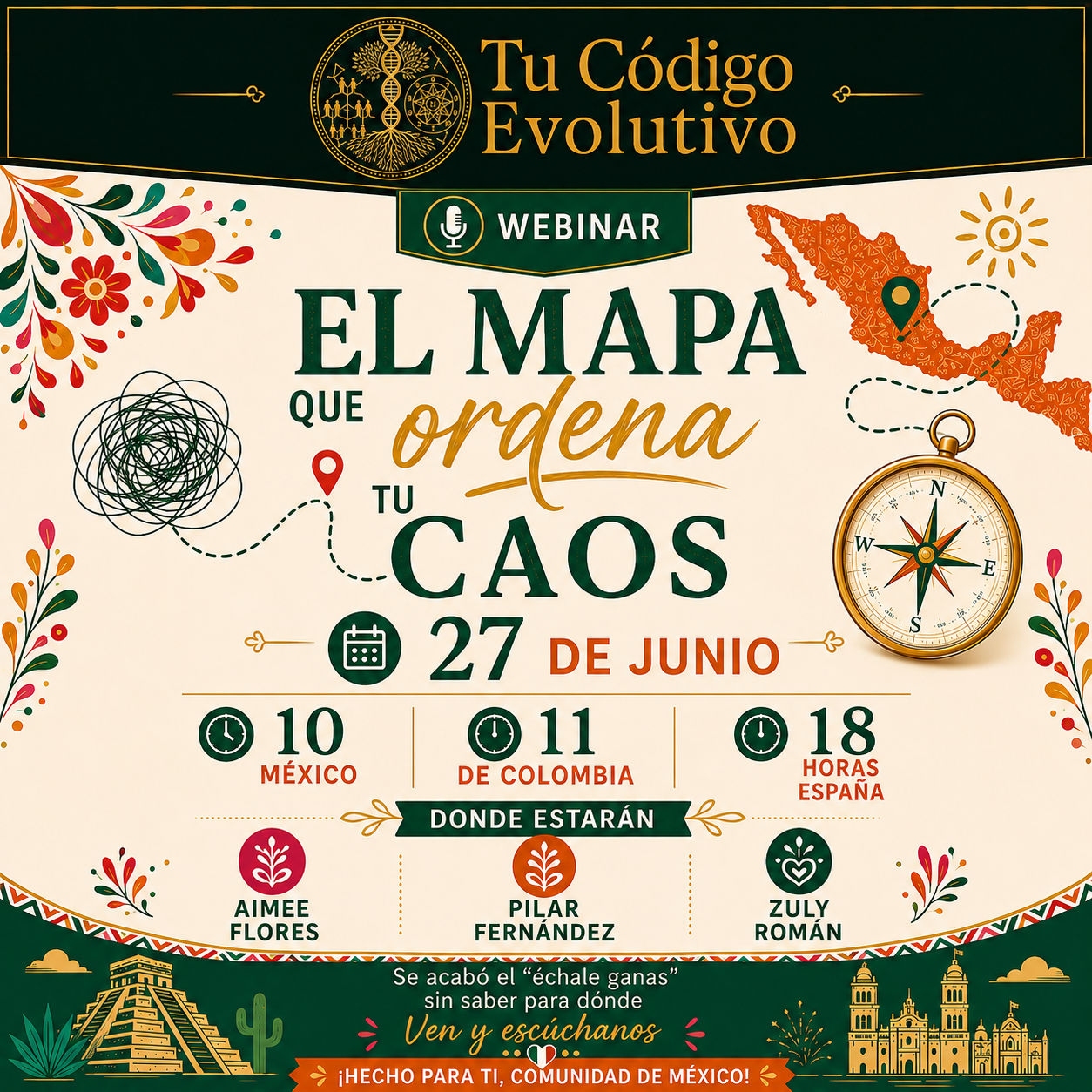 Webinar El mapa que ordena tu caos de Tu Código Evolutivo