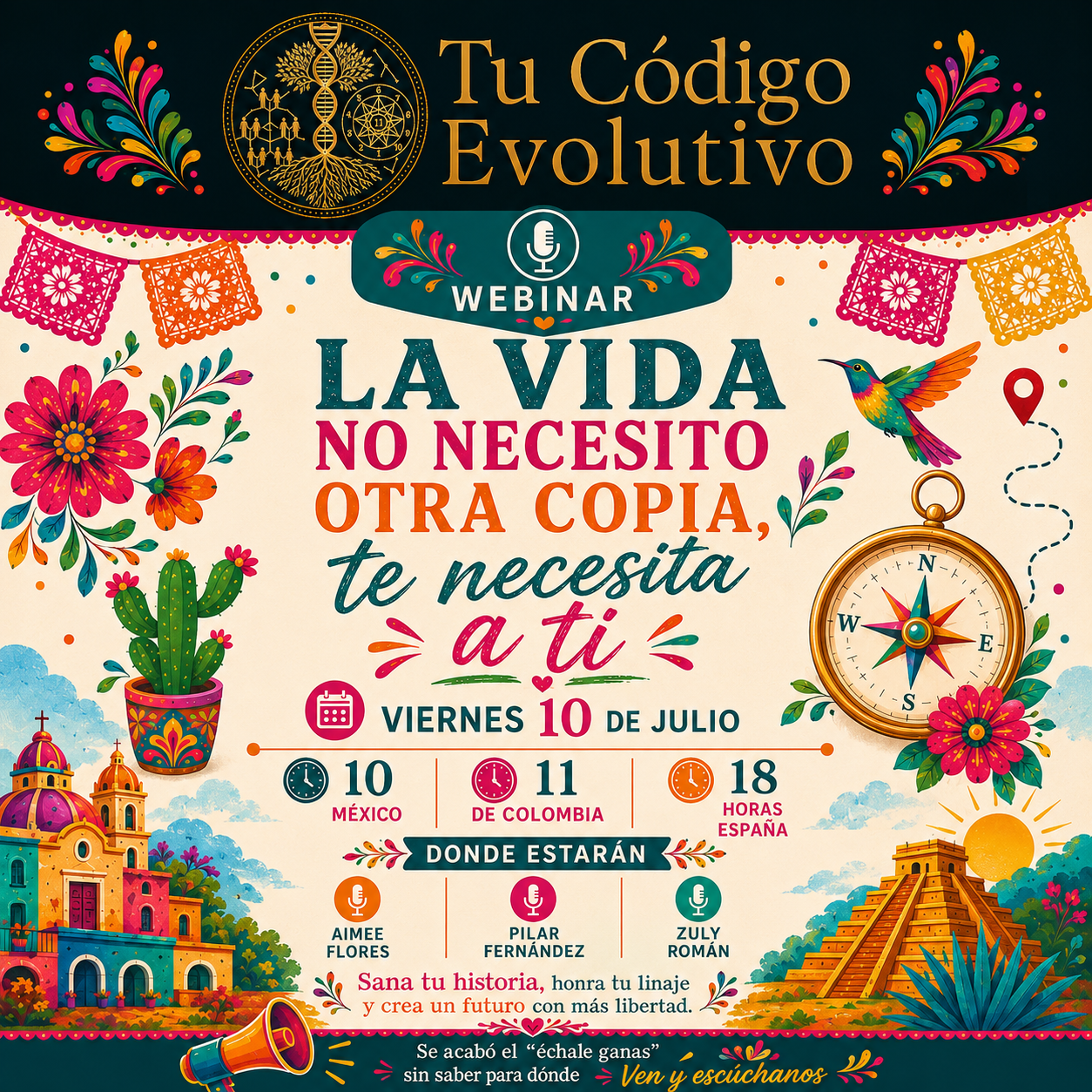 Webinar La vida no necesita otra copia, te necesita a ti de Tu Código Evolutivo